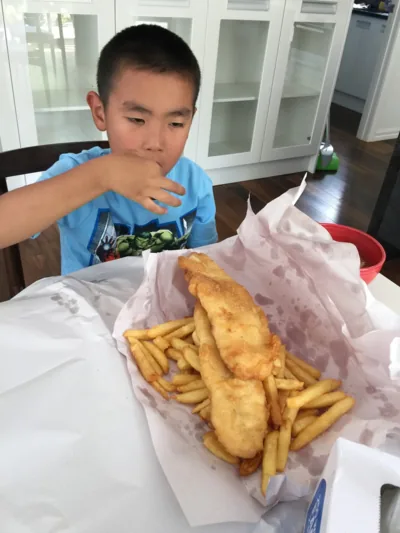 Qian's favourite fish and chips
